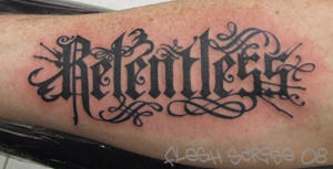 Relentless Logo Tattoo