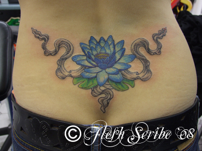 Lotus and Silk Tattoo