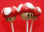 Super Mario Mushroom Cake Pops