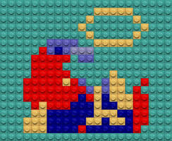 Mario Down Lego