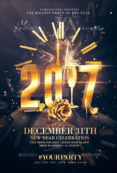 New Year Flyer Party Templates By RomeCreation On DeviantArt New Year Flyer Party Templates By RomeCreation On DeviantArt