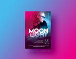 Nightclub Flyer Template Moon Light Festival by RomeCreation