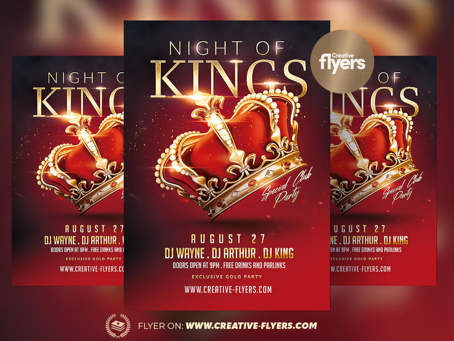 Night Of Kings Flyer Psd