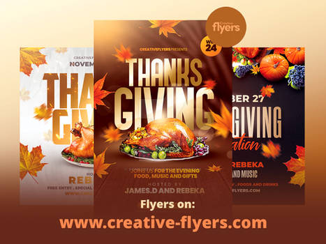 New Thanksgiving Flyer Templates (PSD)