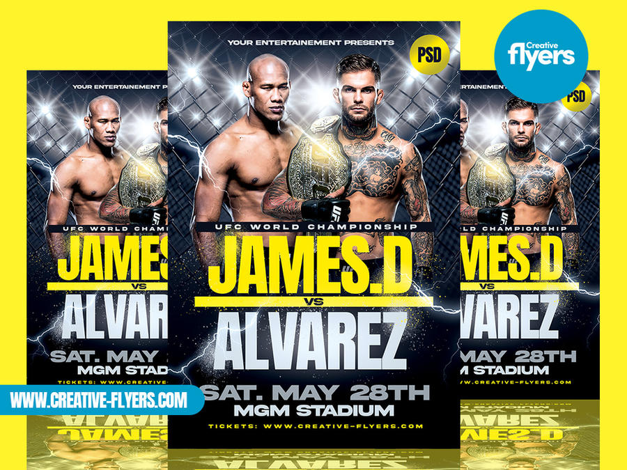 Boxing or MMA Night Flyer Template - Creative Flyers