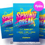 Spring Break Flyer template