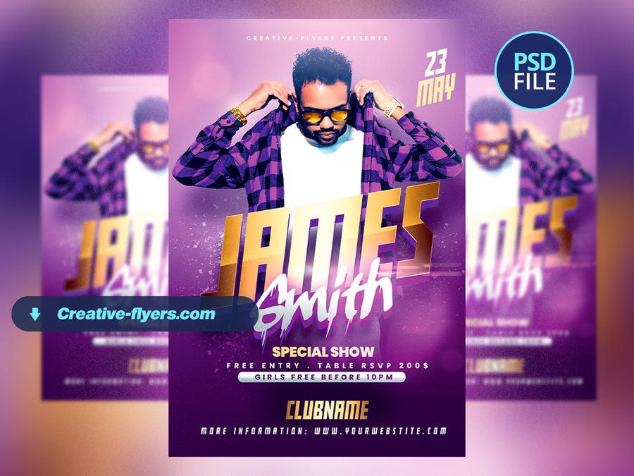 Printable DJ flyer template by RomeCreation on DeviantArt