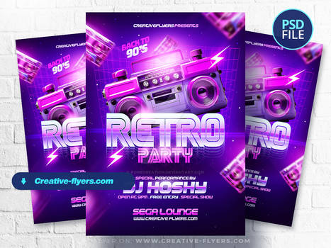 Retro Party Flyer Template