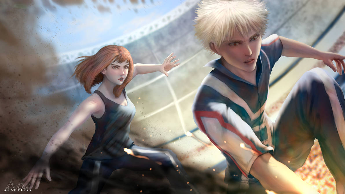 Bakugou vs Uraraka by Alartriss on DeviantArt