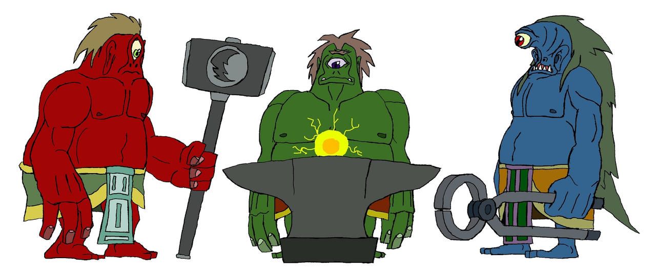 Pantheon -Brontes, Steropes and Arges by fanetare77 on DeviantArt