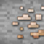 MineCraft Shaded Iron Ore Wallpaper