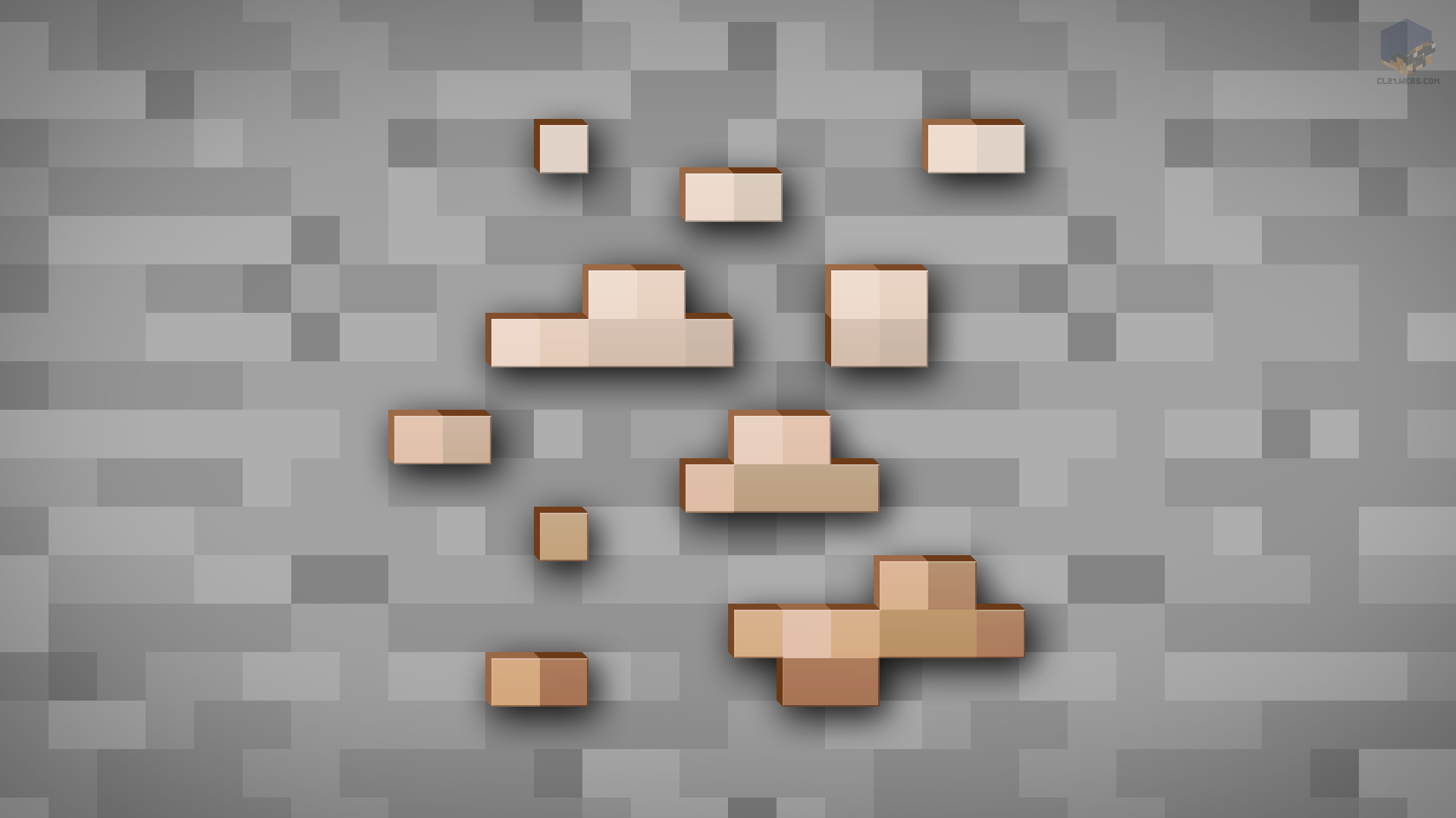 MineCraft Shaded Iron Ore Wallpaper