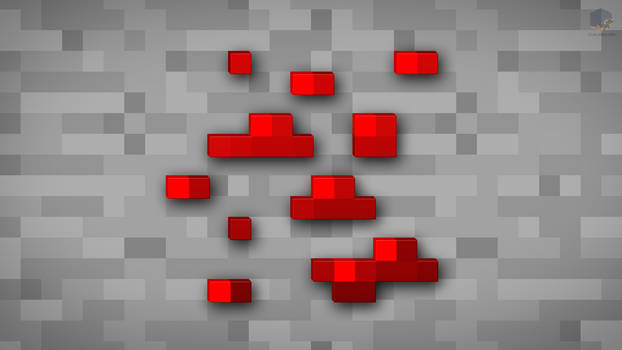 MineCraft Shaded Redstone Ore Wallpaper