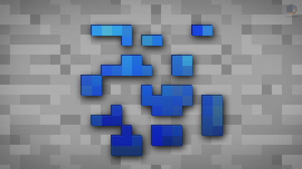 MineCraft Shaded Lapis Lazuli Ore Wallpaper
