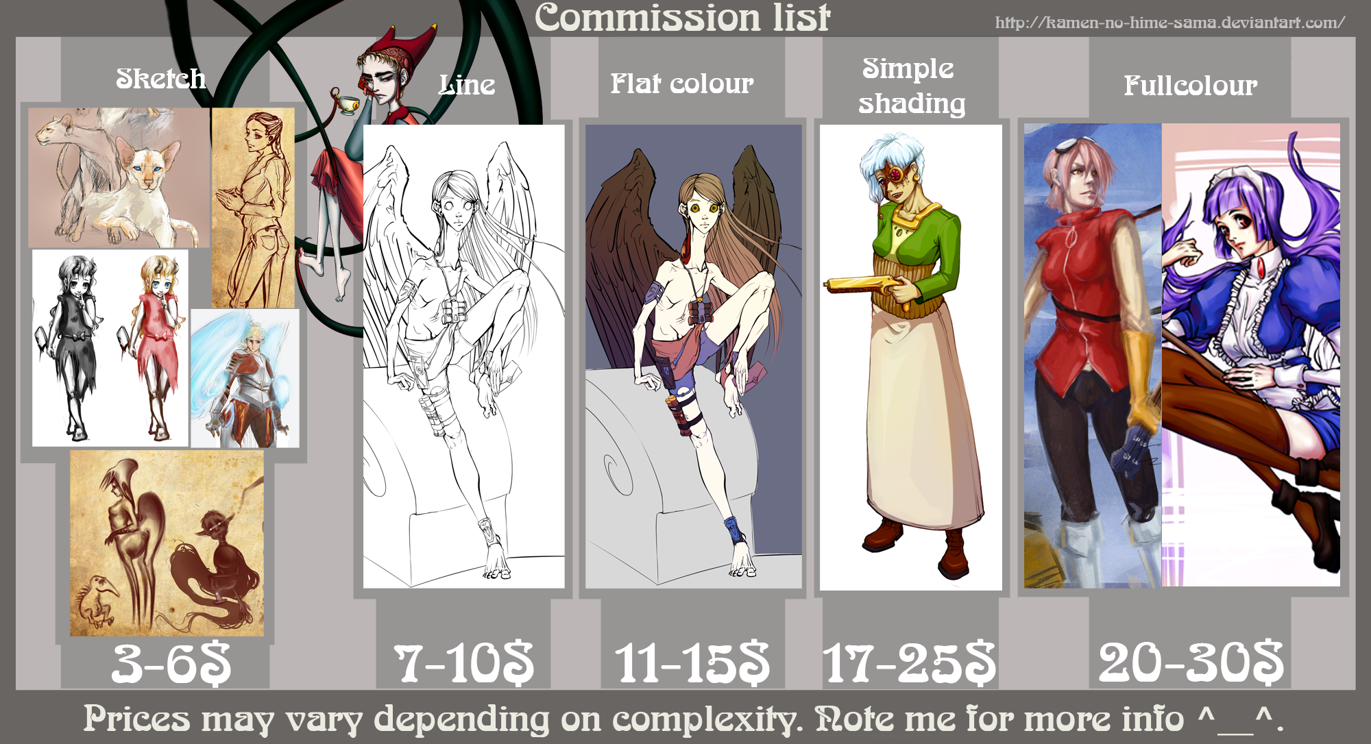 Commission list.