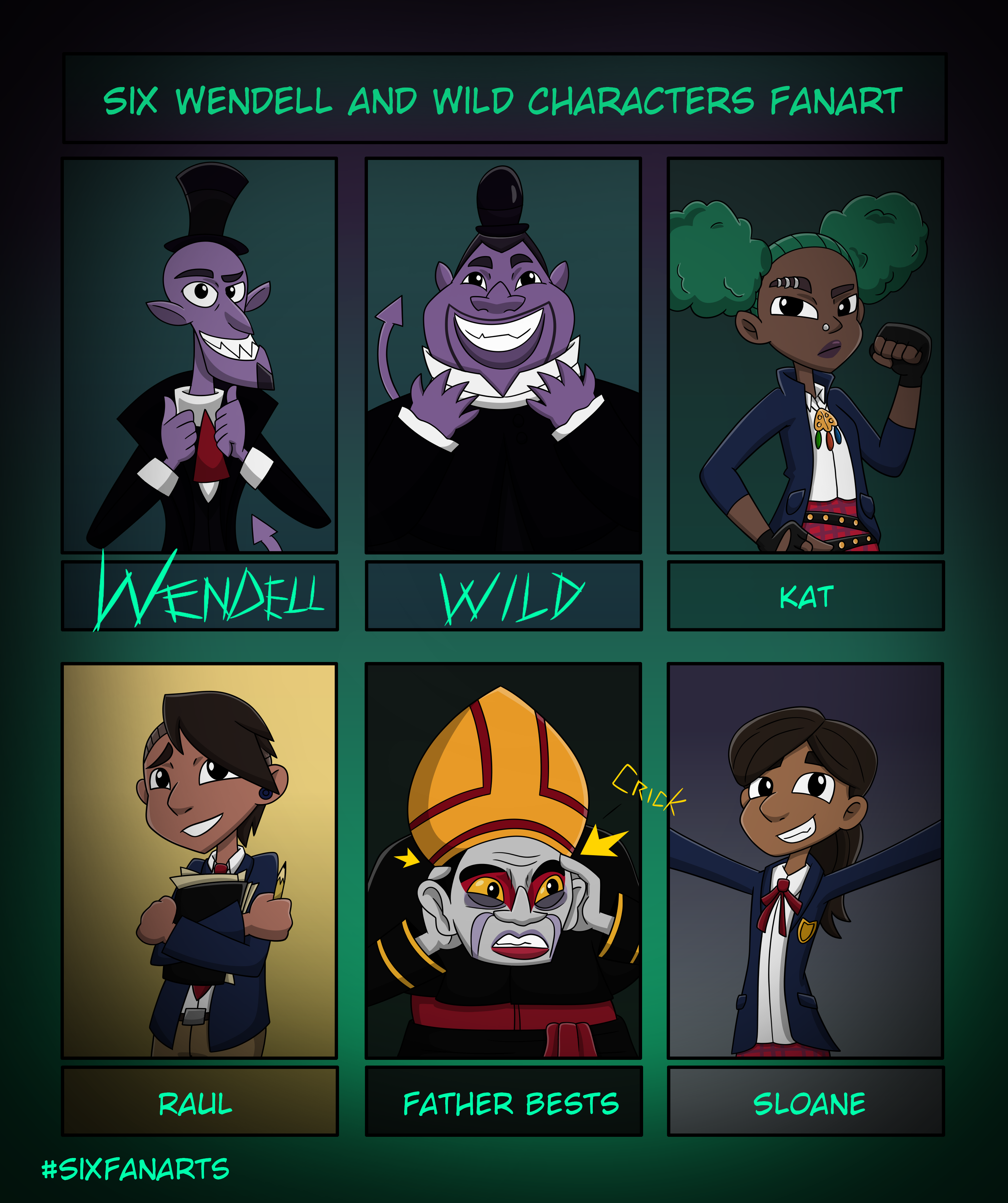 Six Fanarts Challenge Wendell Wild