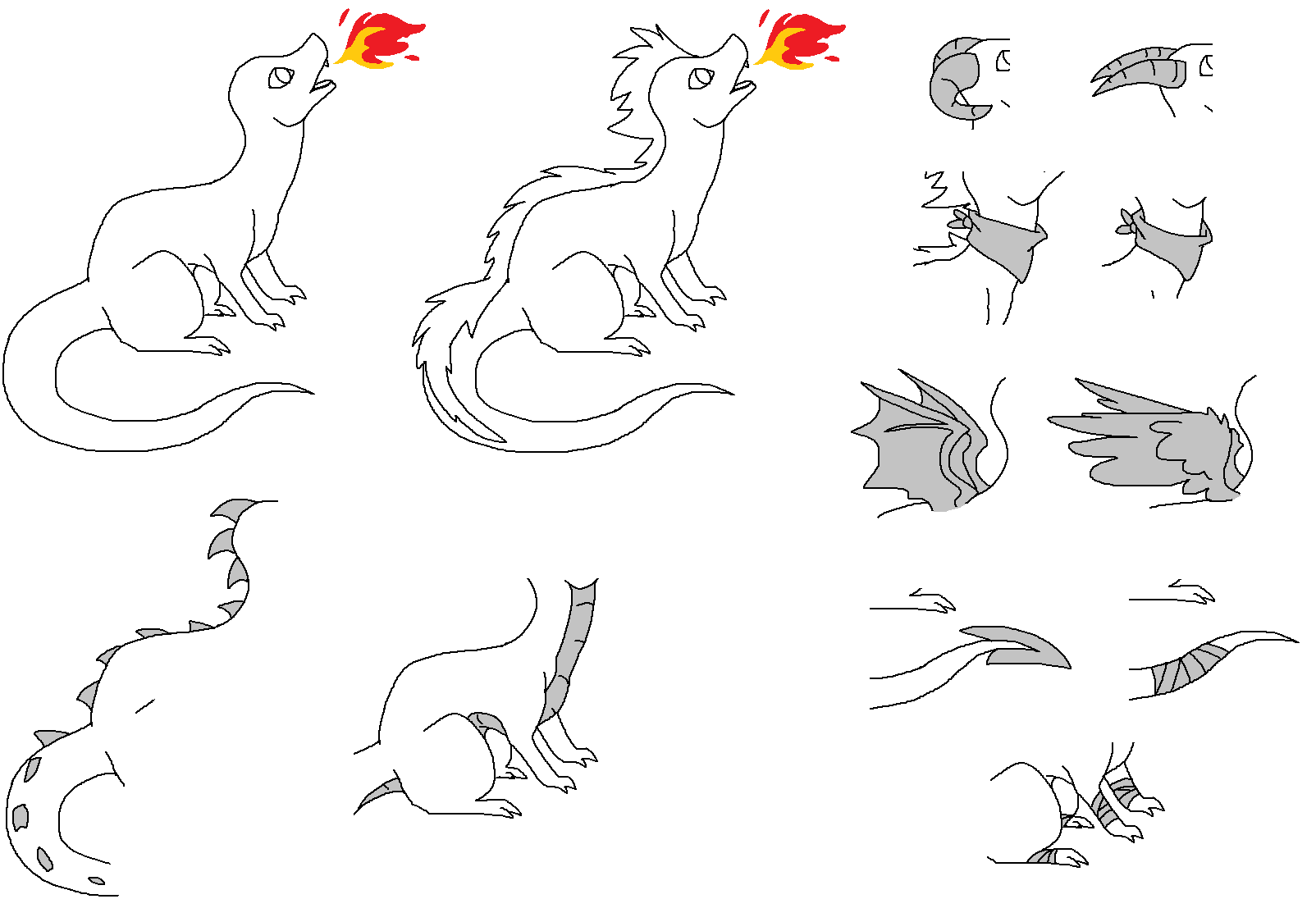 Dragon Reference Base Free customizable dragon base by kawaii-adoptys on DeviantArt