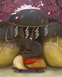 the animated version of Kitsune shrine