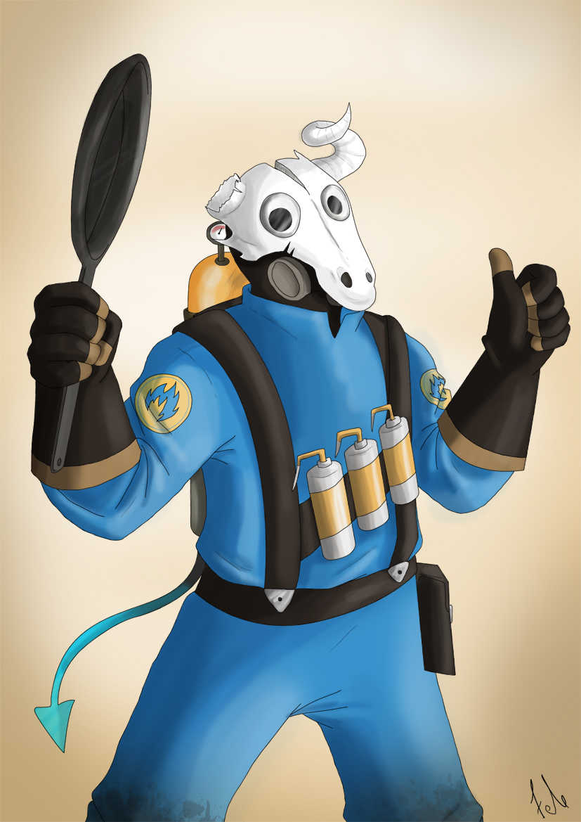 Pyro with ball eyes