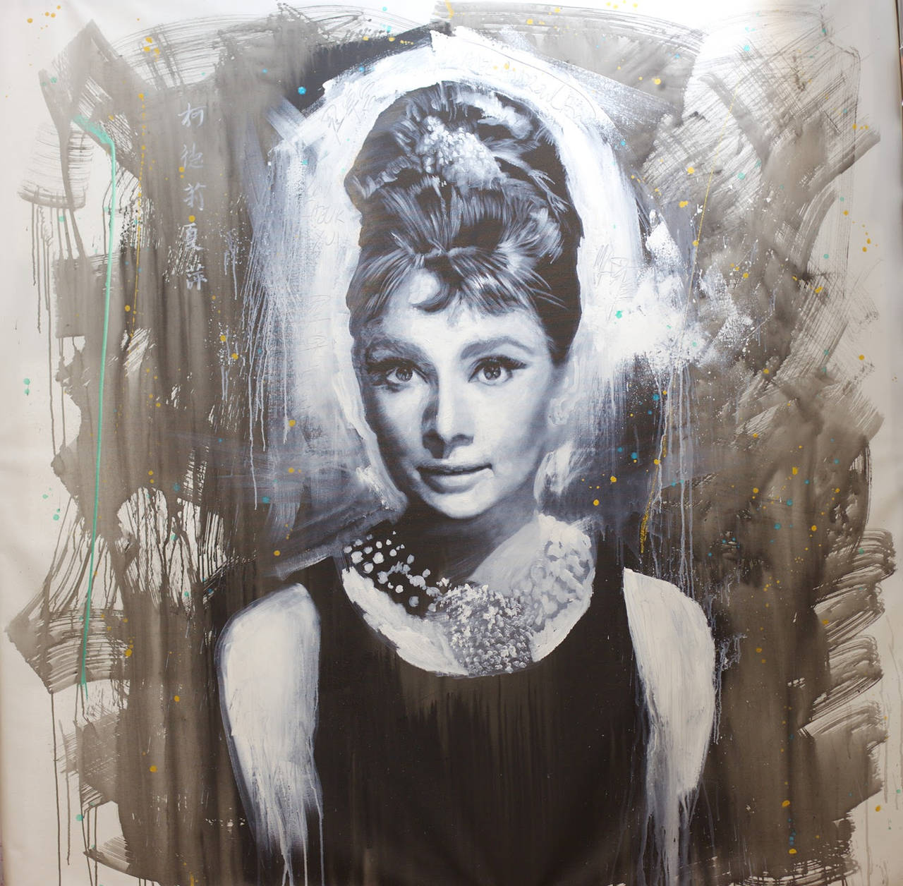 Audrey Hepburn Breakfast at tiffany painting by michaelandrewlaw