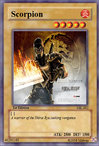Scorpion Yu-gi-oh card by leinad01 on DeviantArt Scorpion Yu-gi-oh card by leinad01 on DeviantArt