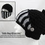 Crochet Black Knights Helmet.