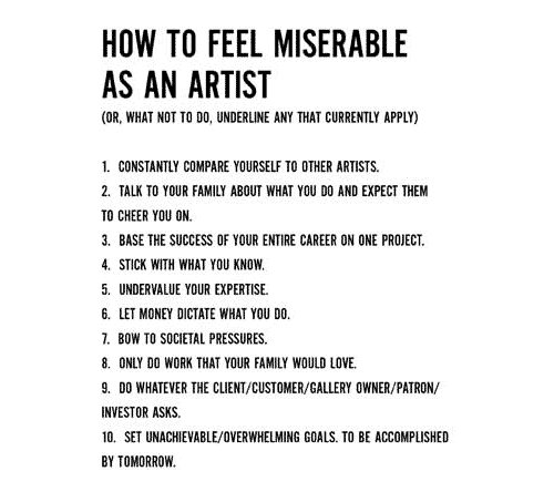 Miserable Artist guidelines