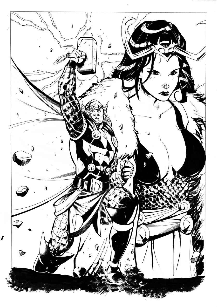 Thor and Loki inks