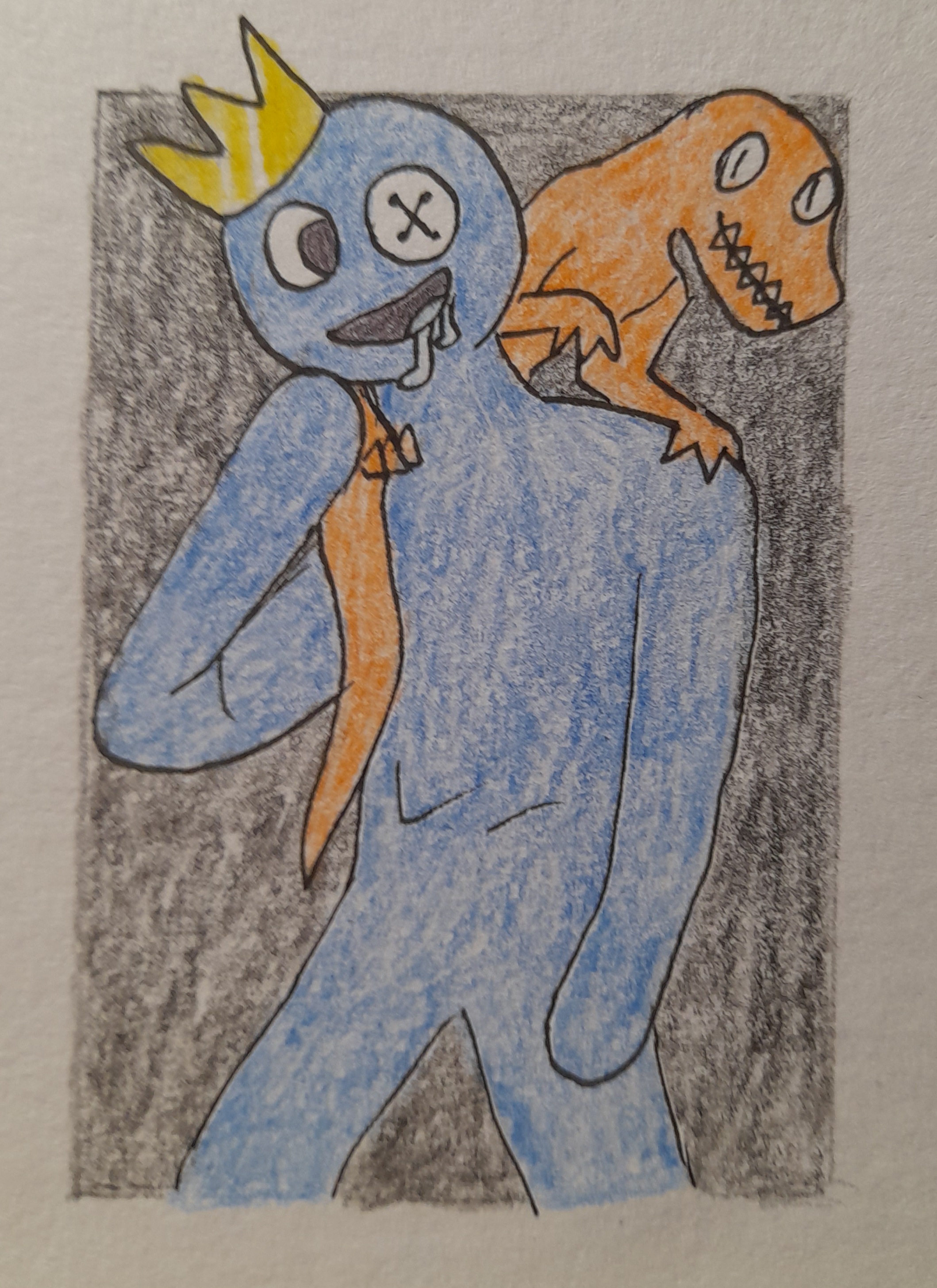 Blue and Orange  Rainbow Friends fanart by DarkShark48 on DeviantArt