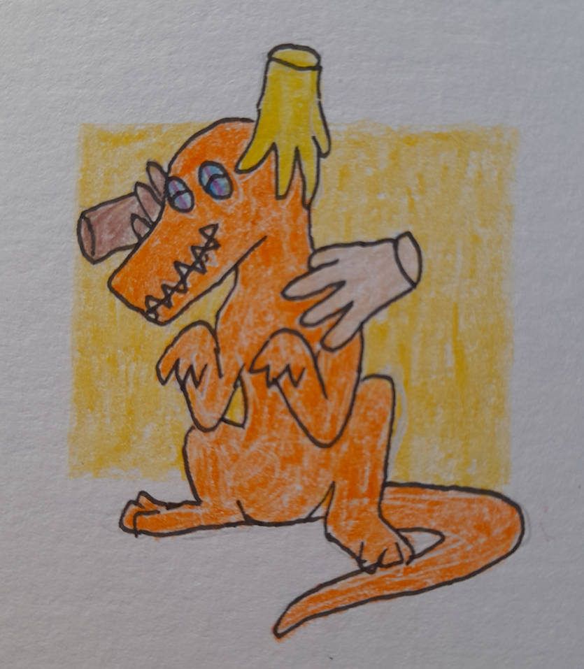 Orange the Rainbow Friend Raptor by thehypercutter on DeviantArt
