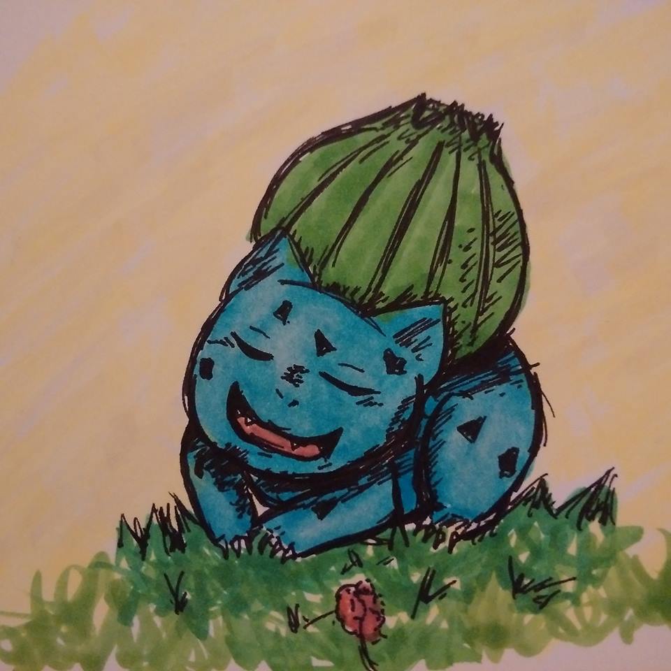 Copic Practice: #001 Bulbasaur