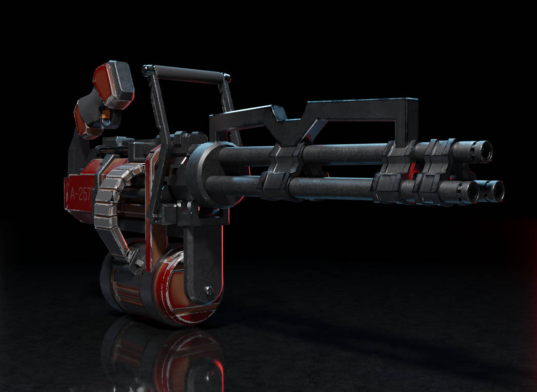 Mini Gun Design 3D Sci-fi Minigun (Collection-2) by ParthDhariya on DeviantArt