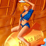 COM : Girl riding a bomb