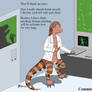 COM : Female Scientist Velociraptor TF