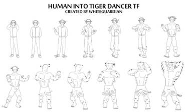 Human into Tiger Dancer TF Sketch