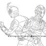 Kamen Rider Kabuto and Blue Beetle Sketch