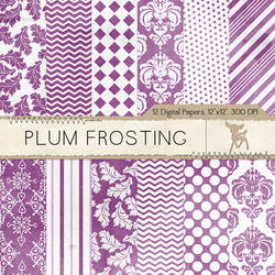 Plum Frosting Digital Paper