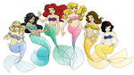 WIP - Disney Mermaids by Loish by Enyodusk