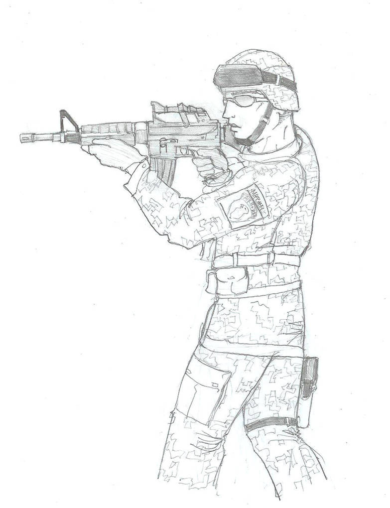 US Army Soldier Sketch. by Daimoth on DeviantArt