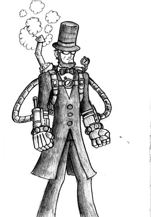 Steampunk Lincoln - sketch