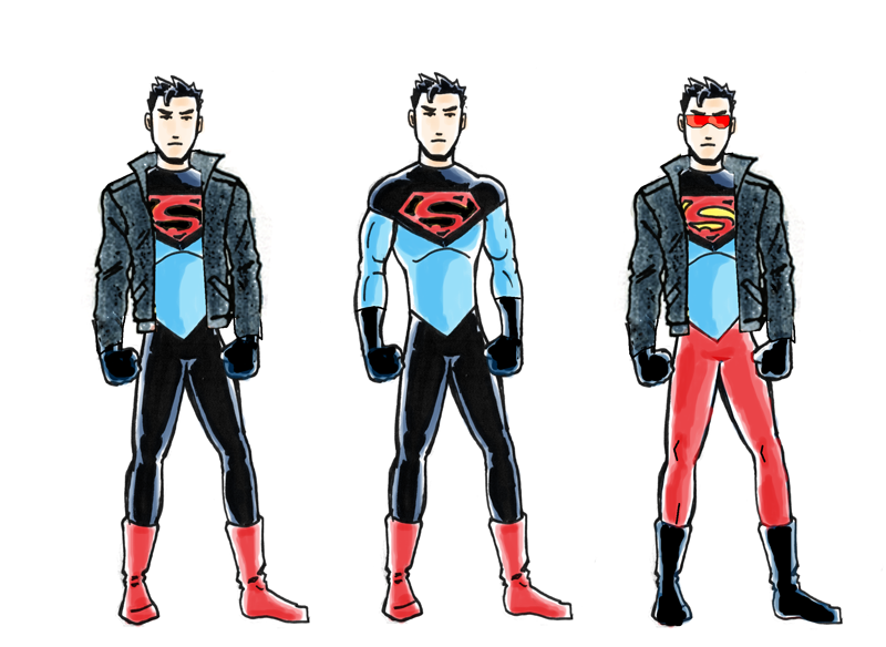 DC2 Superboy sketches - final