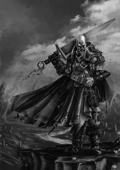 The Wandering Warrior (Black and White)