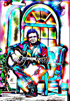 Psychedelic FanArt Tribute To Johnny Cash