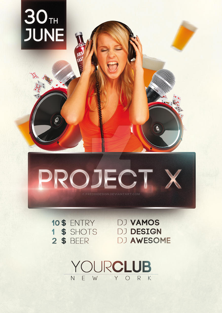 Flyer Project X By Freddidesign On Deviantart