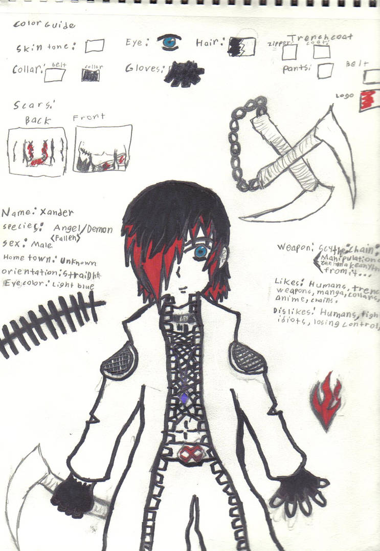 Xander Color Guide by PrinceRoxasXIII on DeviantArt
