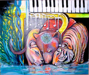 Lioness Bear Tiger-Emotional Heart Mind Cymatics