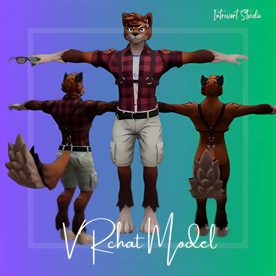 Furry Model for VRChat by IntrovertStudio on DeviantArt