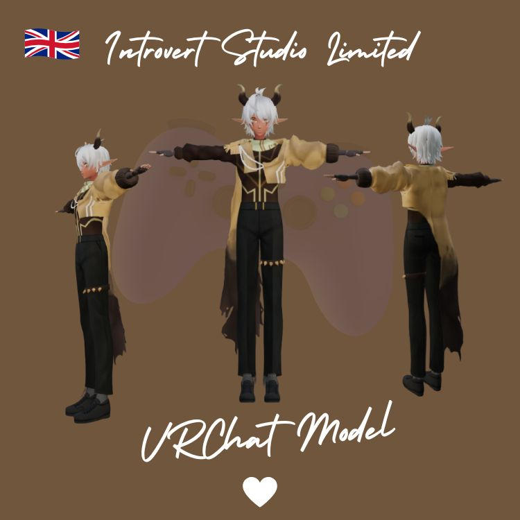 Horned VRChat Model by IntrovertStudio on DeviantArt