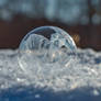 A Beautiful Frozen Soap Bubble