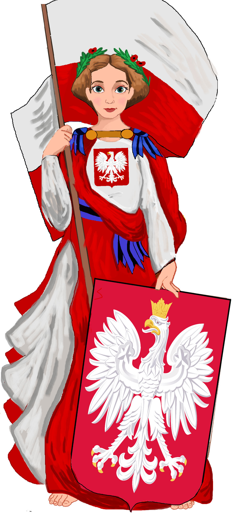 Personification of Poland by RoyalArtist91 on DeviantArt